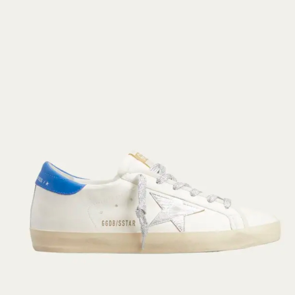 Golden goose superstar mixed leather low-top sneakers